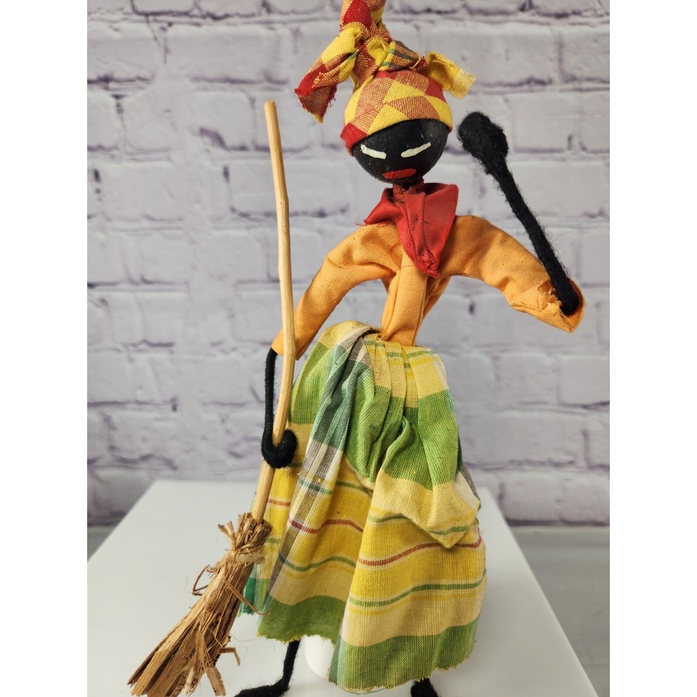 Vintage African‎ Hand Made Folk Art  Wired Doll Figurine